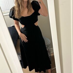 ASTR the label - Winley puff sleeve cutout midi dress